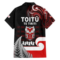 Aotearoa Toitu He Whakaputanga Family Matching Tank Maxi Dress and Hawaiian Shirt Toitu Te Tiriti O Waitangi LT05 - Polynesian Pride