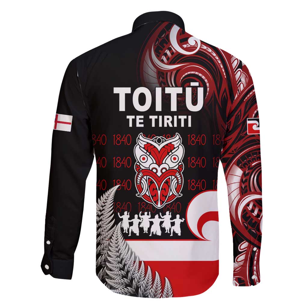 Aotearoa Toitu He Whakaputanga Family Matching Tank Maxi Dress and Hawaiian Shirt Toitu Te Tiriti O Waitangi LT05 - Polynesian Pride