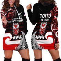 Aotearoa Toitu He Whakaputanga Hoodie Dress Toitu Te Tiriti O Waitangi LT05 - Polynesian Pride