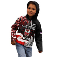 Aotearoa Toitu He Whakaputanga Kid Hoodie Toitu Te Tiriti O Waitangi LT05 - Polynesian Pride