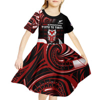 Aotearoa Toitu He Whakaputanga Kid Short Sleeve Dress Toitu Te Tiriti O Waitangi LT05 - Polynesian Pride