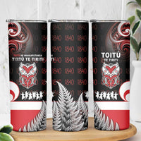 Aotearoa Toitu He Whakaputanga Skinny Tumbler Toitu Te Tiriti O Waitangi LT05 - Polynesian Pride