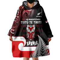 Aotearoa Toitu He Whakaputanga Wearable Blanket Hoodie Toitu Te Tiriti O Waitangi LT05 - Polynesian Pride