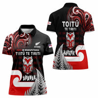 Aotearoa Toitu He Whakaputanga Women Polo Shirt Toitu Te Tiriti O Waitangi LT05 - Polynesian Pride