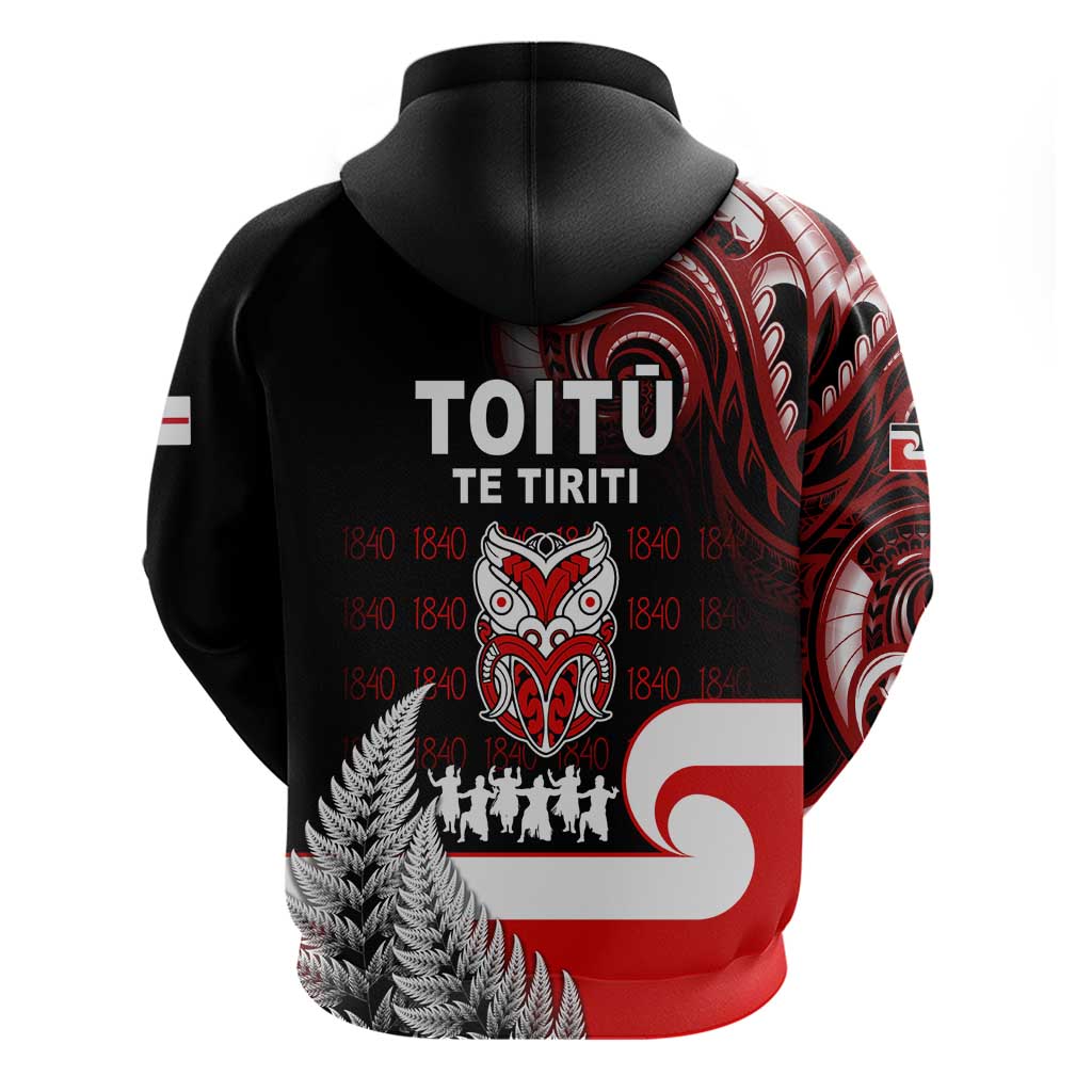 Aotearoa Toitu He Whakaputanga Zip Hoodie Toitu Te Tiriti O Waitangi LT05 - Polynesian Pride