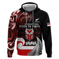 Aotearoa Toitu He Whakaputanga Zip Hoodie Toitu Te Tiriti O Waitangi LT05 Pullover Hoodie Black - Polynesian Pride