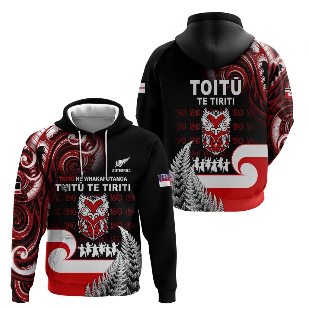 Aotearoa Toitu He Whakaputanga Zip Hoodie Toitu Te Tiriti O Waitangi LT05 - Polynesian Pride