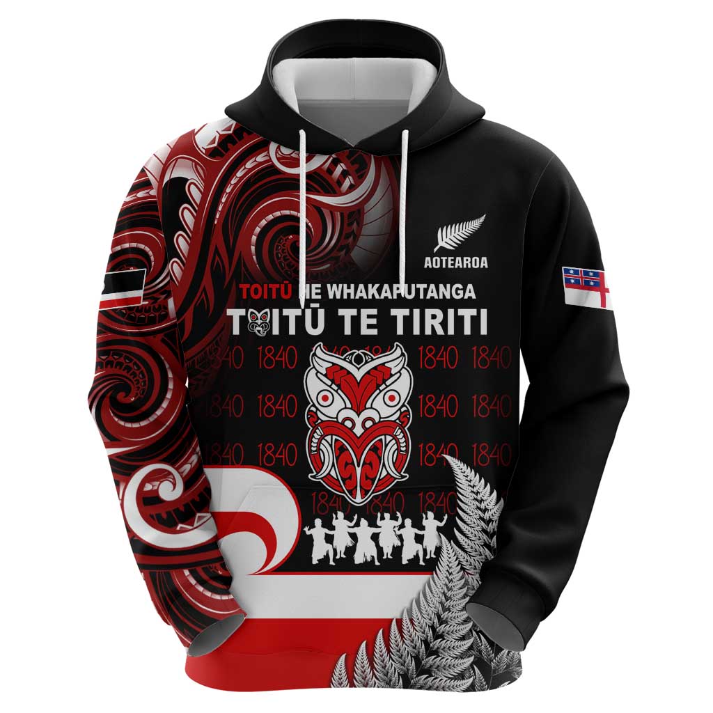Aotearoa Toitu He Whakaputanga Zip Hoodie Toitu Te Tiriti O Waitangi LT05 - Polynesian Pride