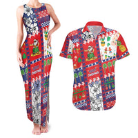 Wallis And Futuna Christmas Couples Matching Tank Maxi Dress and Hawaiian Shirt Festive Beach Vibes - Polynesian Pride