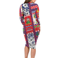 Wallis And Futuna Christmas Family Matching Long Sleeve Bodycon Dress and Hawaiian Shirt Festive Beach Vibes LT05 - Polynesian Pride