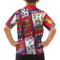 Wallis And Futuna Christmas Family Matching Off The Shoulder Long Sleeve Dress and Hawaiian Shirt Festive Beach Vibes LT05 - Polynesian Pride
