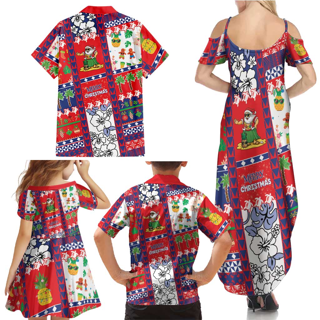 Wallis And Futuna Christmas Family Matching Summer Maxi Dress and Hawaiian Shirt Festive Beach Vibes LT05 - Polynesian Pride