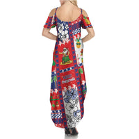 Wallis And Futuna Christmas Family Matching Summer Maxi Dress and Hawaiian Shirt Festive Beach Vibes LT05 - Polynesian Pride