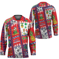 Wallis And Futuna Christmas Hockey Jersey Festive Beach Vibes - Polynesian Pride