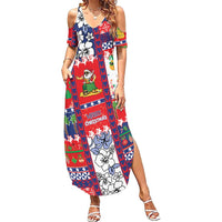 Wallis And Futuna Christmas Summer Maxi Dress Festive Beach Vibes - Polynesian Pride