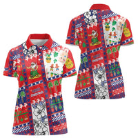 Wallis And Futuna Christmas Women Polo Shirt Festive Beach Vibes - Polynesian Pride