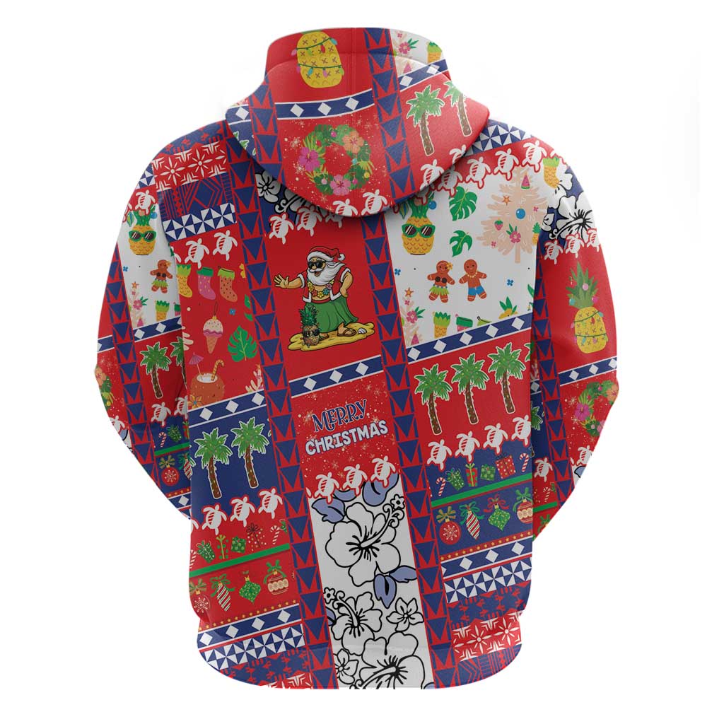 Wallis And Futuna Christmas Zip Hoodie Festive Beach Vibes LT05 - Polynesian Pride