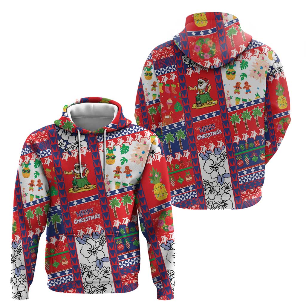 Wallis And Futuna Christmas Zip Hoodie Festive Beach Vibes LT05 - Polynesian Pride