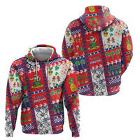 Wallis And Futuna Christmas Zip Hoodie Festive Beach Vibes LT05 - Polynesian Pride