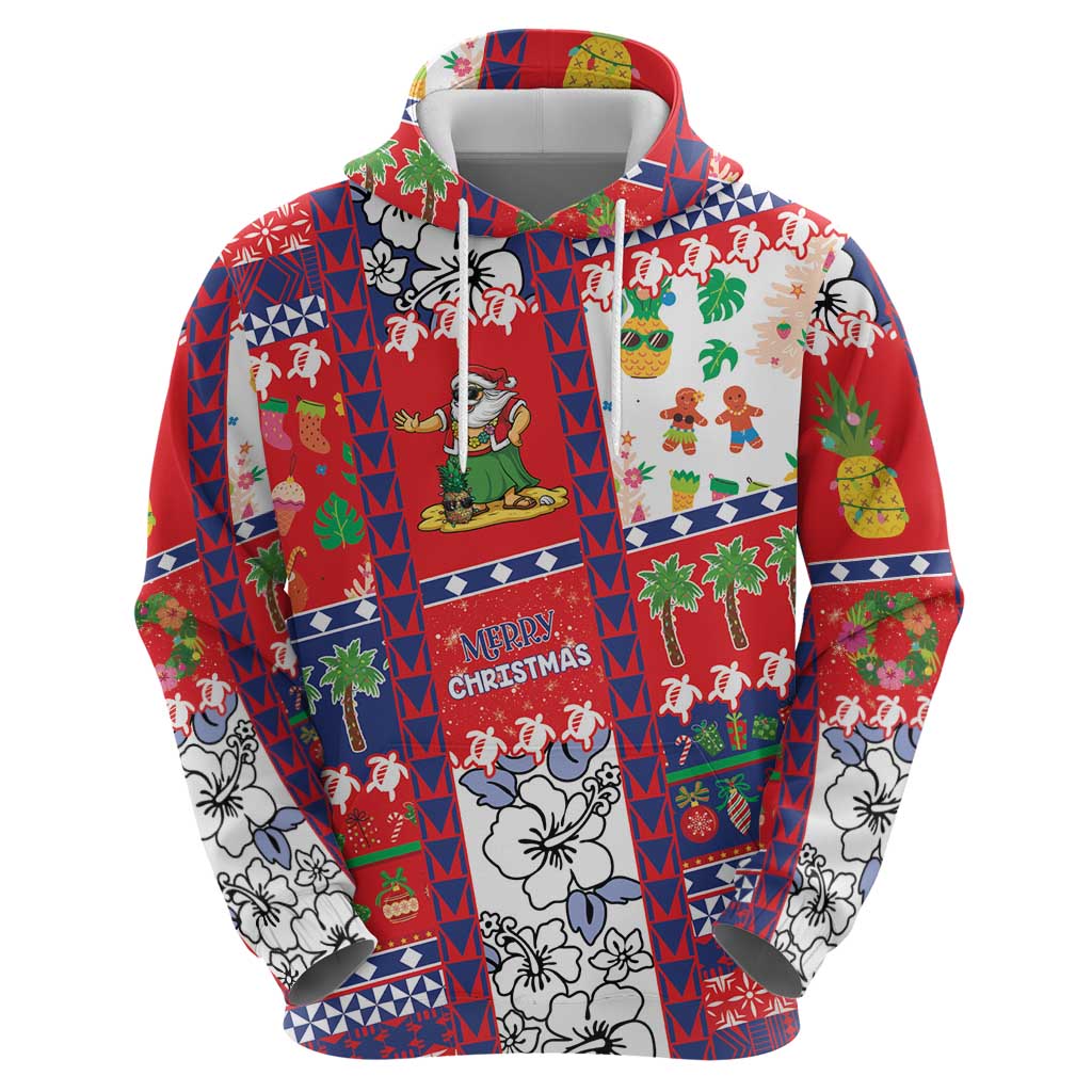 Wallis And Futuna Christmas Zip Hoodie Festive Beach Vibes LT05 - Polynesian Pride