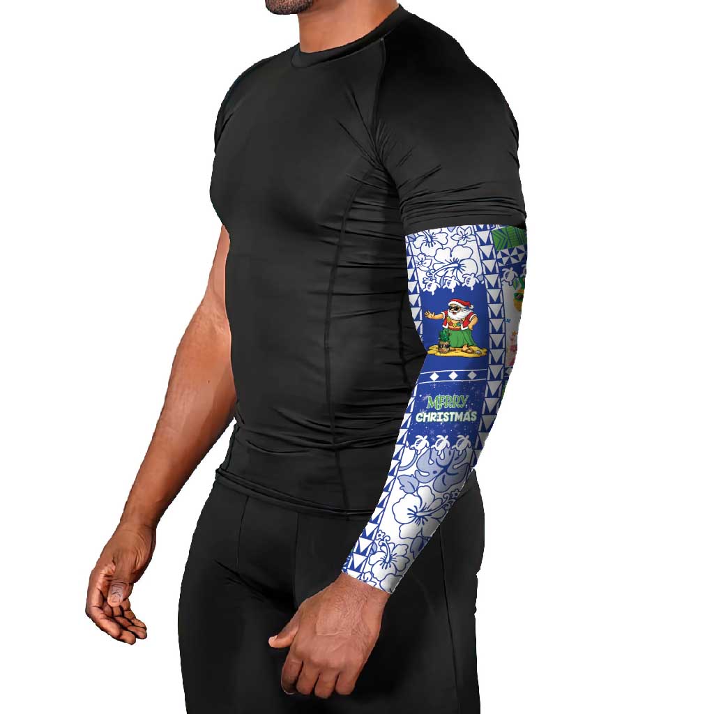 Northern Mariana Islands Christmas Arm Sleeves Festive Beach Vibes - Polynesian Pride