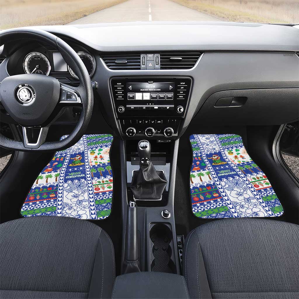 Northern Mariana Islands Christmas Car Mats Festive Beach Vibes - Polynesian Pride