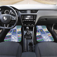 Northern Mariana Islands Christmas Car Mats Festive Beach Vibes - Polynesian Pride