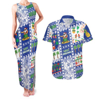 Northern Mariana Islands Christmas Couples Matching Tank Maxi Dress and Hawaiian Shirt Festive Beach Vibes - Polynesian Pride