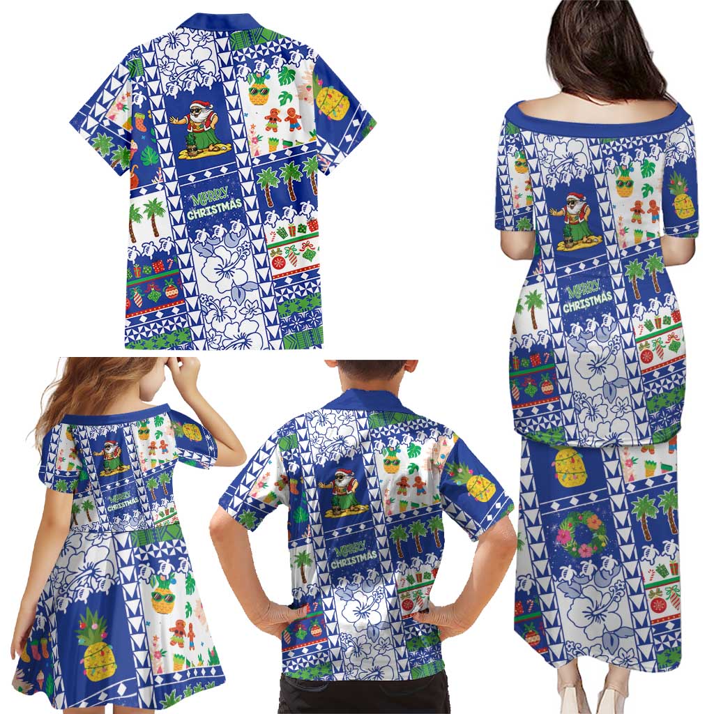Northern Mariana Islands Christmas Family Matching Puletasi and Hawaiian Shirt Festive Beach Vibes LT05 - Polynesian Pride