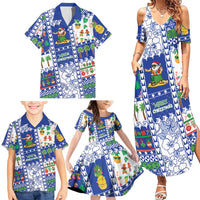 Northern Mariana Islands Christmas Family Matching Summer Maxi Dress and Hawaiian Shirt Festive Beach Vibes LT05 - Polynesian Pride