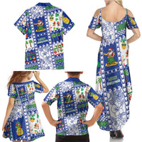 Northern Mariana Islands Christmas Family Matching Summer Maxi Dress and Hawaiian Shirt Festive Beach Vibes LT05 - Polynesian Pride