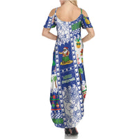 Northern Mariana Islands Christmas Family Matching Summer Maxi Dress and Hawaiian Shirt Festive Beach Vibes LT05 - Polynesian Pride