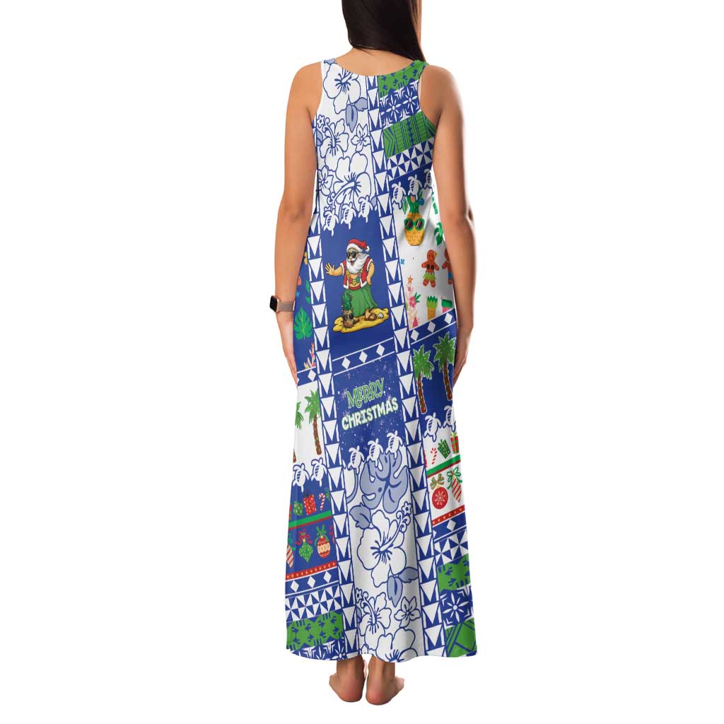 Northern Mariana Islands Christmas Family Matching Tank Maxi Dress and Hawaiian Shirt Festive Beach Vibes LT05 - Polynesian Pride