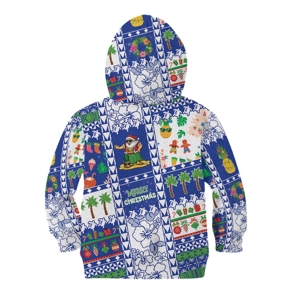 Northern Mariana Islands Christmas Kid Hoodie Festive Beach Vibes LT05 - Polynesian Pride