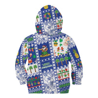 Northern Mariana Islands Christmas Kid Hoodie Festive Beach Vibes LT05 - Polynesian Pride