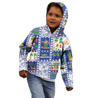 Northern Mariana Islands Christmas Kid Hoodie Festive Beach Vibes LT05 - Polynesian Pride