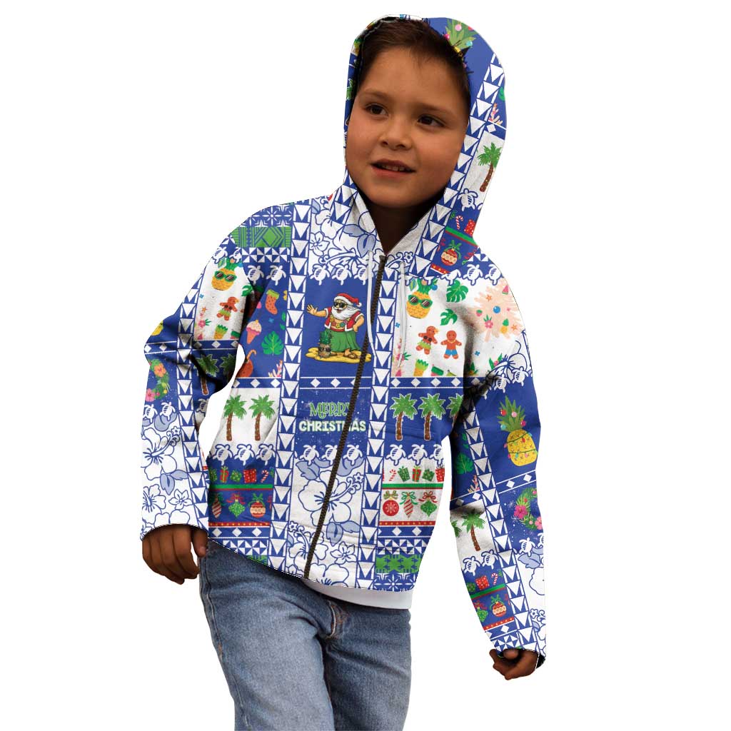 Northern Mariana Islands Christmas Kid Hoodie Festive Beach Vibes LT05 - Polynesian Pride