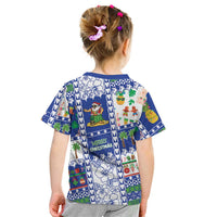 Northern Mariana Islands Christmas Kid T Shirt Festive Beach Vibes - Polynesian Pride