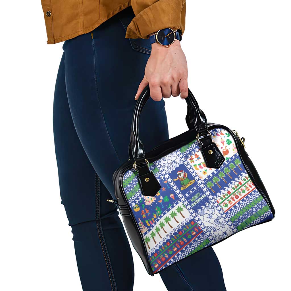 Northern Mariana Islands Christmas Shoulder Handbag Festive Beach Vibes - Polynesian Pride