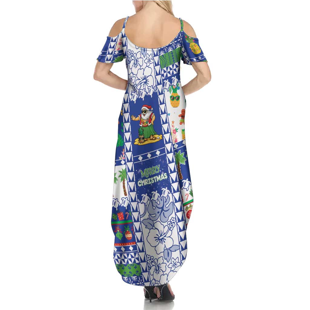 Northern Mariana Islands Christmas Summer Maxi Dress Festive Beach Vibes - Polynesian Pride