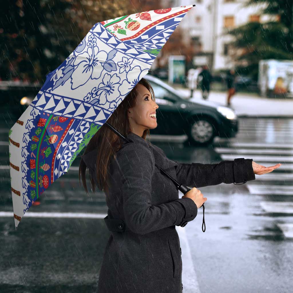 Northern Mariana Islands Christmas Umbrella Festive Beach Vibes - Polynesian Pride
