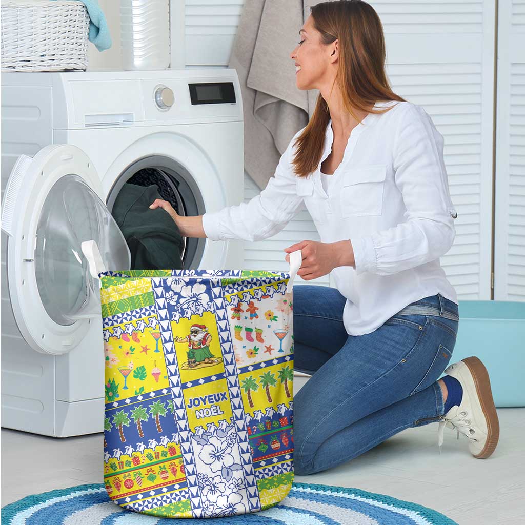 New Caledonia Christmas Laundry Basket Festive Beach Vibes - Polynesian Pride