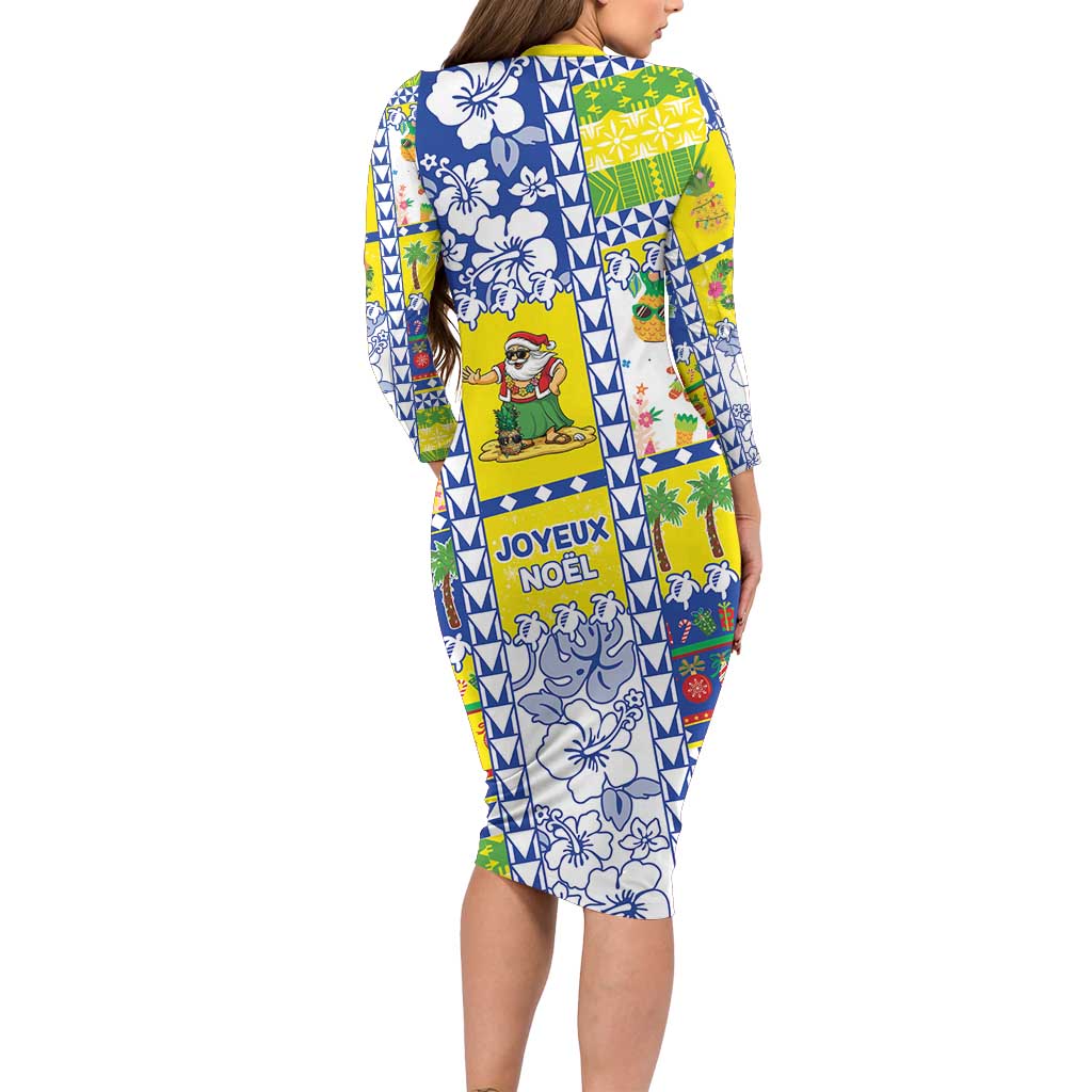 New Caledonia Christmas Family Matching Long Sleeve Bodycon Dress and Hawaiian Shirt Festive Beach Vibes LT05 - Polynesian Pride