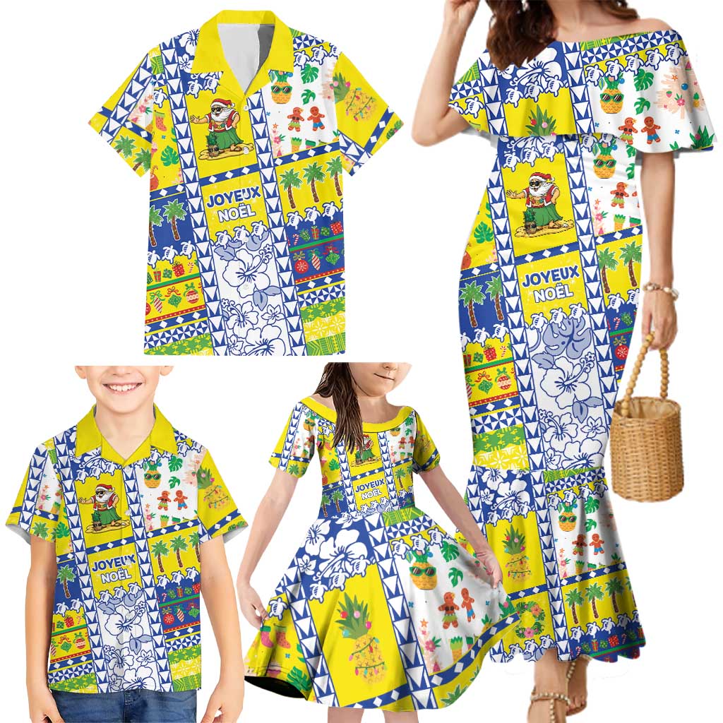 New Caledonia Christmas Family Matching Mermaid Dress and Hawaiian Shirt Festive Beach Vibes LT05 - Polynesian Pride