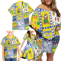 New Caledonia Christmas Family Matching Off Shoulder Short Dress and Hawaiian Shirt Festive Beach Vibes LT05 - Polynesian Pride