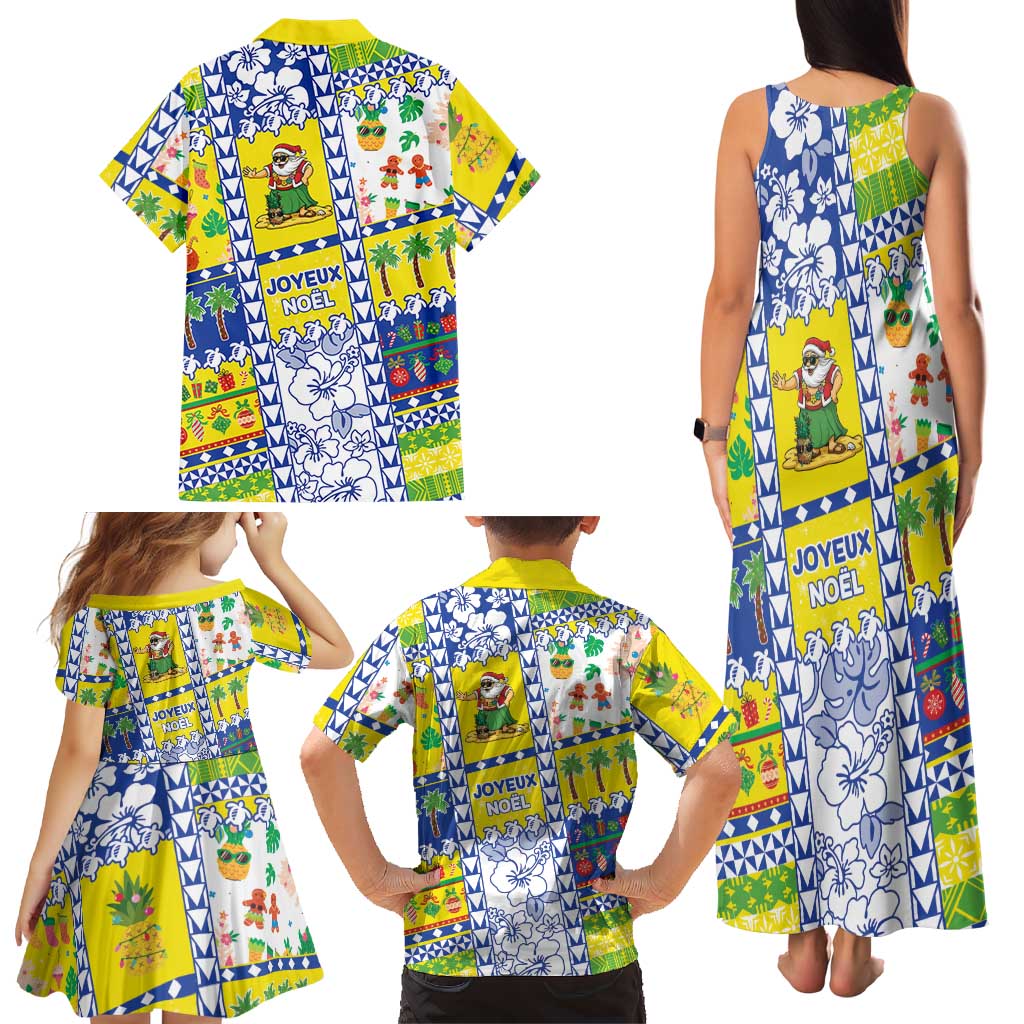 New Caledonia Christmas Family Matching Tank Maxi Dress and Hawaiian Shirt Festive Beach Vibes LT05 - Polynesian Pride