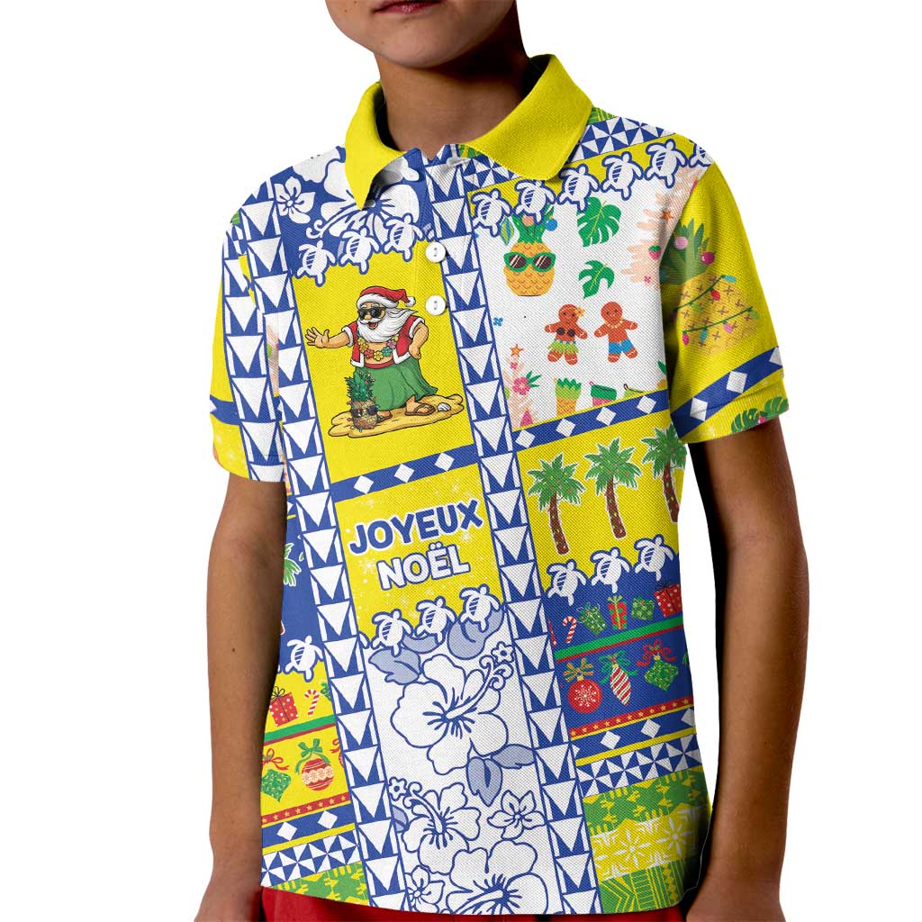 New Caledonia Christmas Kid Polo Shirt Festive Beach Vibes - Polynesian Pride