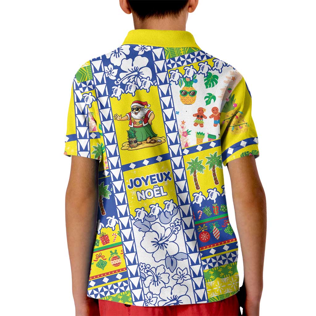 New Caledonia Christmas Kid Polo Shirt Festive Beach Vibes - Polynesian Pride