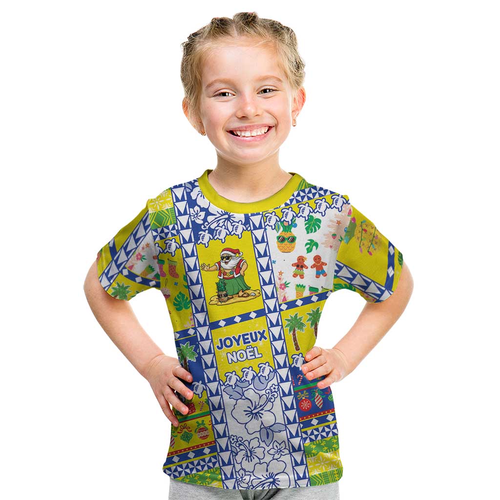 New Caledonia Christmas Kid T Shirt Festive Beach Vibes - Polynesian Pride