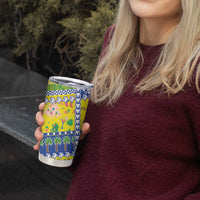 New Caledonia Christmas Tumbler Cup Festive Beach Vibes - Polynesian Pride